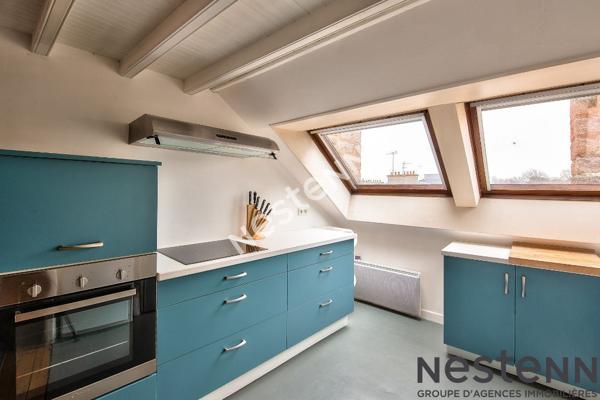 APPARTEMENT DERNIER ETAGE T2 SAINT BRIEUC CENTRE LOUE 530€ PAR MOIS