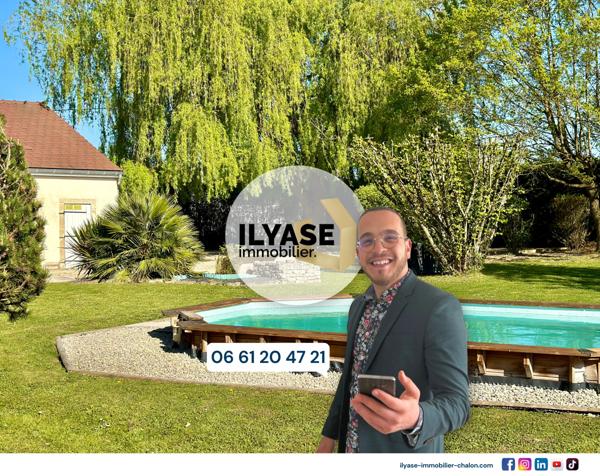 Allériot (71380) MAISON 130 m² | 3 CH | 1714 m² | PISCINE | GARAGE