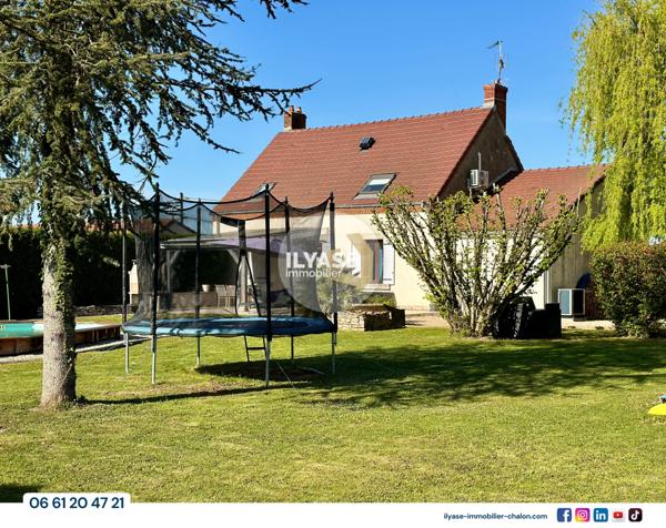 Allériot (71380) MAISON 130 m² | 3 CH | 1714 m² | PISCINE | GARAGE