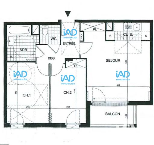 Location appartement 3 pièces 57,61 m² Osny