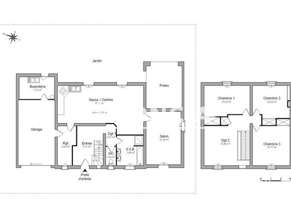 Location Maison 5 pièces 150.9 m² - LIEU DIT ROCHEFORT Granzay - Gript 79360