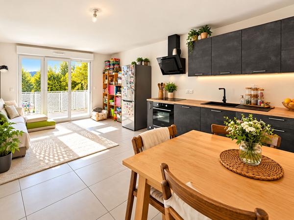 Appartement 3 pièces 63 m² avec balcon et garage ? Quartier gare