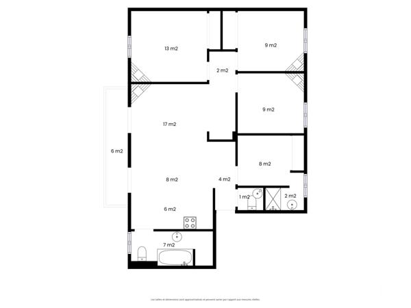 Appartement F5 à vendre  5 pièces - 89 m2 CANNES - 06