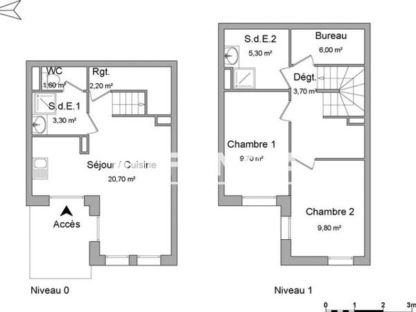 Location Appartement 3 pièces 62.3 m² - 60 AVENUE DE LA POMPE - BATIMENT B Eysines 33320