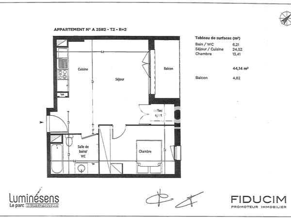 Location Appartement 2 pièces 44.14 m² - 3 RUE JEAN MOULIN Lens 62300