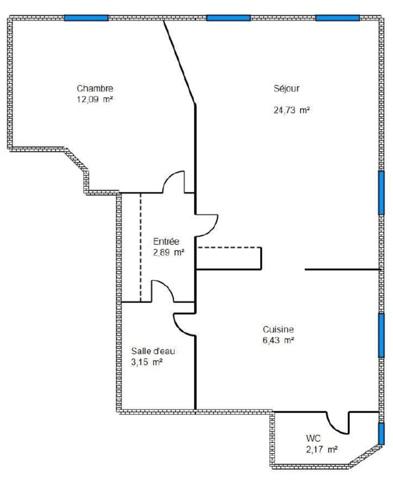GRASSE CENTRE HISTORIQUE APPARTEMENT 2P 51.5 M2 RENOVE