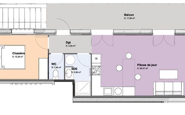 Appartement à vendre    2 pièces •  Angresse