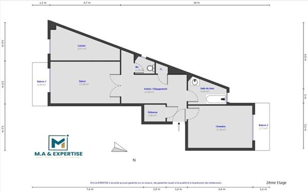 Appartement à vendre    2 pièces • 54,40 m2 Nice