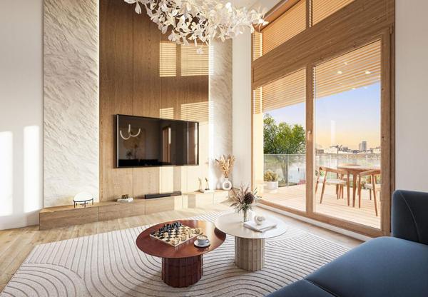 appartement 4 pièces 75m² 2eme et dernier étage avec terrasse sur sur Saône sur ile saint Laurent  Rives de Genise 1