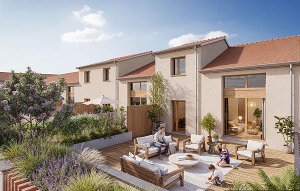 appartement 4 pièces 75m² 2eme et dernier étage avec terrasse sur sur Saône sur ile saint Laurent  Rives de Genise 1
