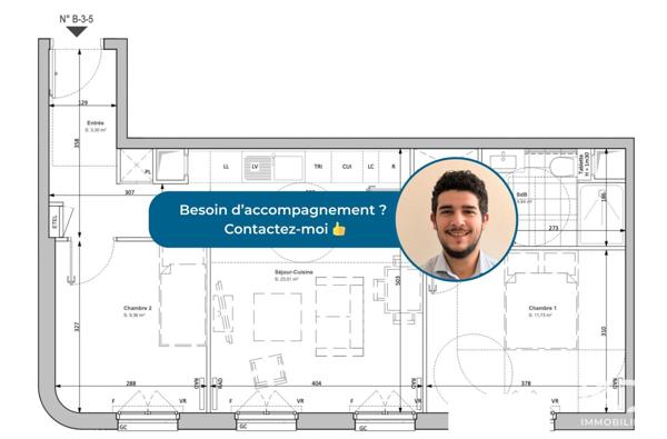 Appartement à vendre 3 pièces 55 m² Clichy