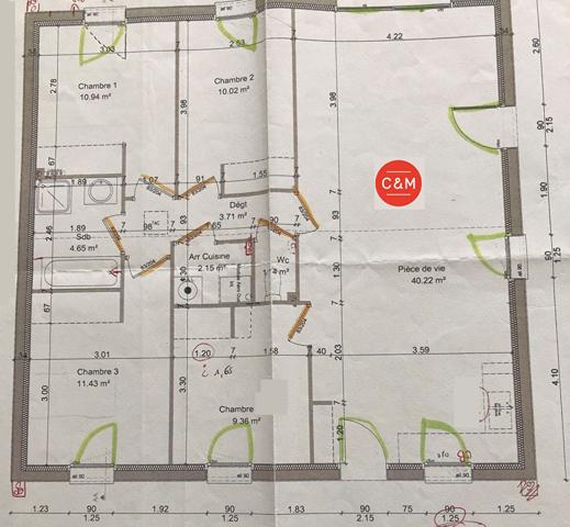 44400 REZE REZE OCEANE - Plain-pied 5 pièces 94 m²