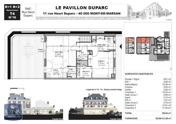 Appartement à vendre 4 pièces 89.84m²