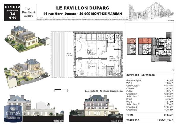 Appartement à vendre 4 pièces 89.84m²