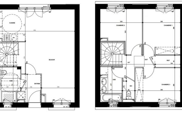 Vente Maison Maison 4P 82m2 -103m2 jardin Garage neuf Puiseux-en-france   