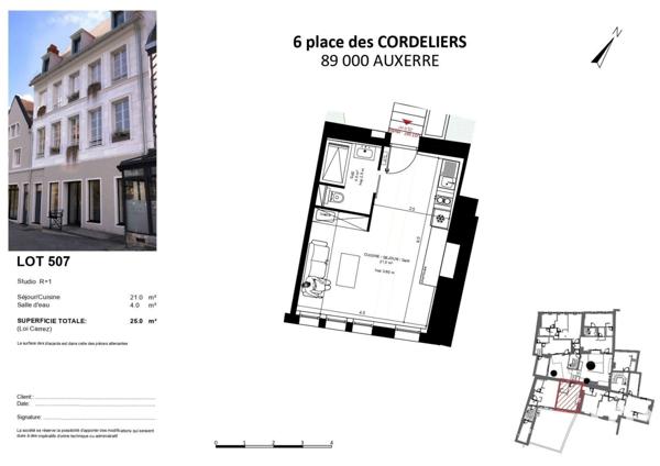Appartement 1 pièce de 25 m² à Auxerre (89000)