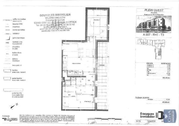 Appartement à louer 3 pièces 60.1m² Rouen (76000)