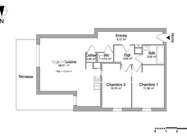 Location Appartement 3 pièces 67.3 m² - Résidence du Parc Bourgoin Jallieu 38300