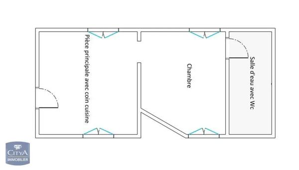 Appartement à louer 2 pièces 30.68m²