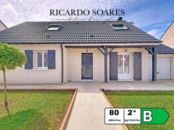 60700 PONT-SAINTE-MAXENCE (SARRON) - MAISON INDIVIDUELLE 115m2 / DPE B / VIVABLE DE PLAIN-PIED / 4 CHAMBRES /  3 SALLES DE BAIN / GARAGE / JARDIN