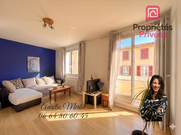 Appartement T2 avec balcon, parking et caves