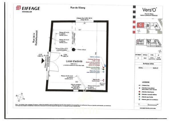 BAISSE DE PRIX ! Local NEUF à louer de 45m2 + 1 GARAGE de 20m2 -Quartier REGENSBURG -SALINS à Clermont Détails des diagnostics énergétiques