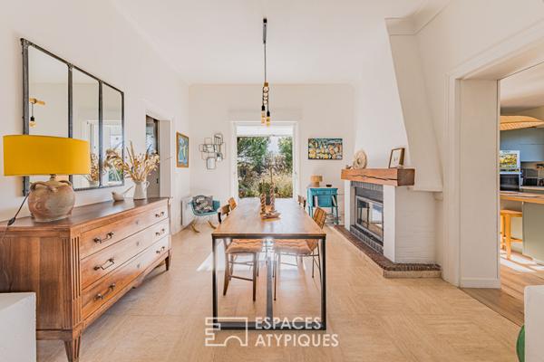 Ancienne longère revisitée avec piscine et jardin arboré