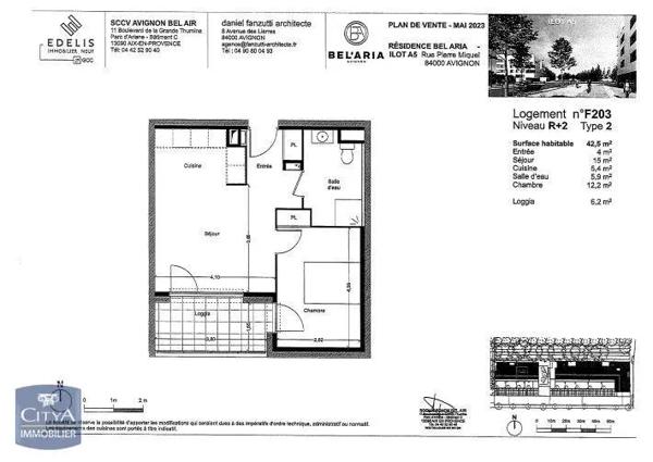 Appartement à louer 2 pièces 42.5m²