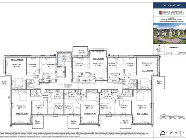 À vendre Appartement 3 pièces 58.6 m² - Deauville 14800