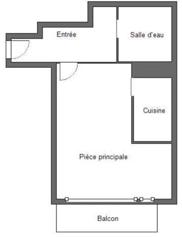 Studio lumineux de 33 m² avec balcon sur jardin au coeur d'Auteuil Sud - Paris 16e