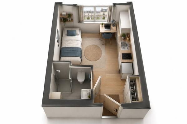 Appartement à vendre 132 000 € Paris 14 1 pièce 19 m² DPE E
