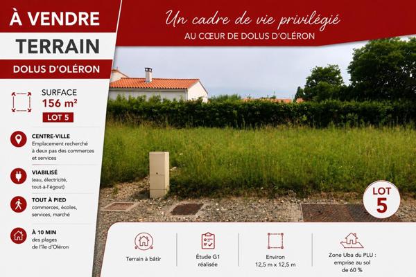 Terrain à DOLUS-D'OLERON, 17550 - 156m²