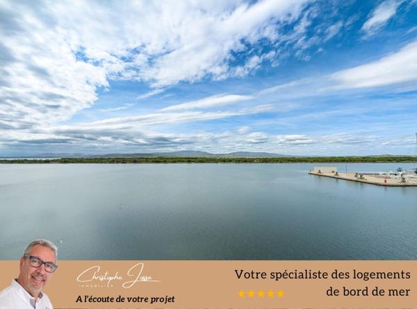 Appartement 4 couchages avec parking vue lac marin