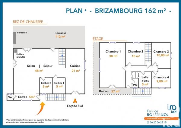 Maison à vendre 6 pièces 162 m² Brizambourg