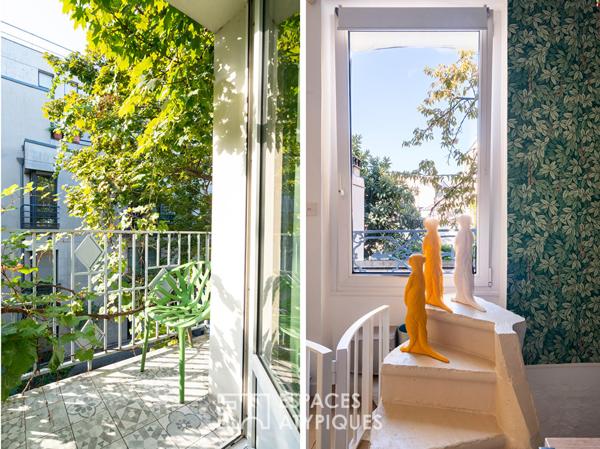 Triplex esprit maison au calme d’une impasse verdoyante