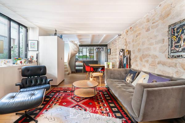Triplex esprit maison au calme d’une impasse verdoyante