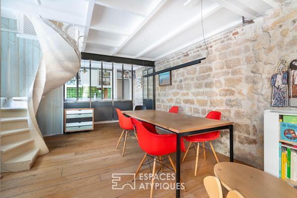 Triplex esprit maison au calme d’une impasse verdoyante