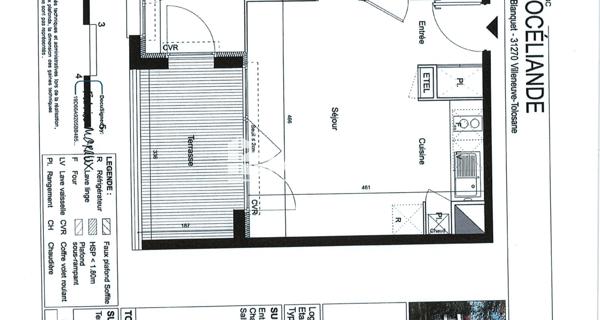 Location Appartement 2 pièces 41.23 m² - Villeneuve-tolosane 31270