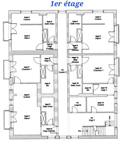 Dpt Vosges (88), à vendre BAINS LES BAINS immeuble 9 logements / Terrain de 2226 m² / Curistes