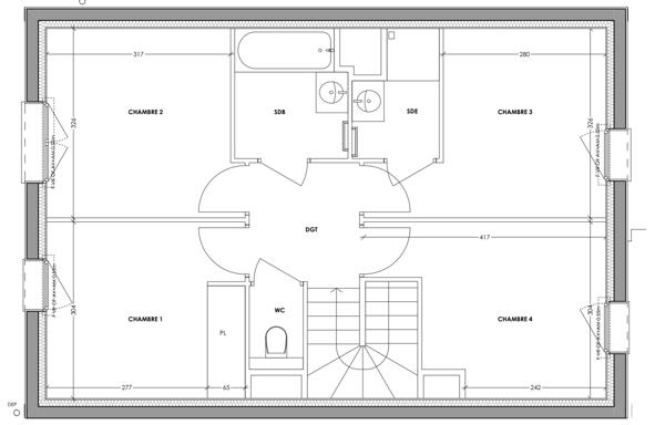 Chantepie (35135) CHANTEPIE T4 avec Terrasse et jardin - 3 CHAMBRES.- PARKING DOUBLE