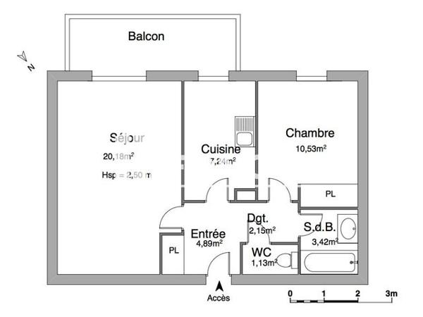 Location Appartement 2 pièces 49.54 m² - 6 BIS CHEMIN DE LA RITORTE Hyeres 83400