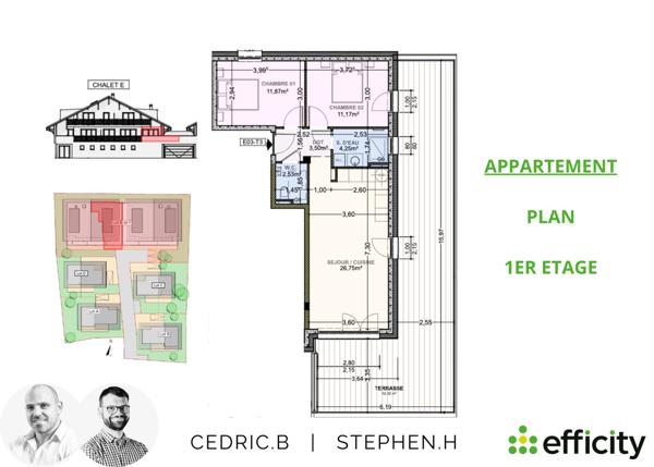 Appartement 3 pièces - 60 m²