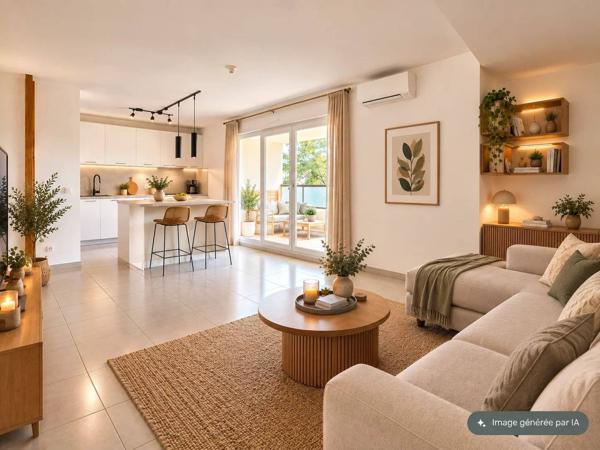 La Mulatière – Élégant T4 avec balcon de 16 m² dans une résidence récente