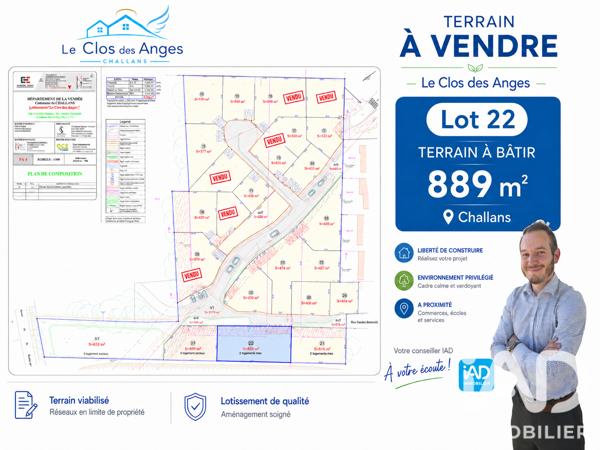 Terrain à vendre 889 m² Challans