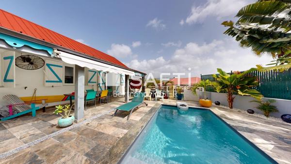 Maison sur deux niveaux, F4 et deux F2, piscine