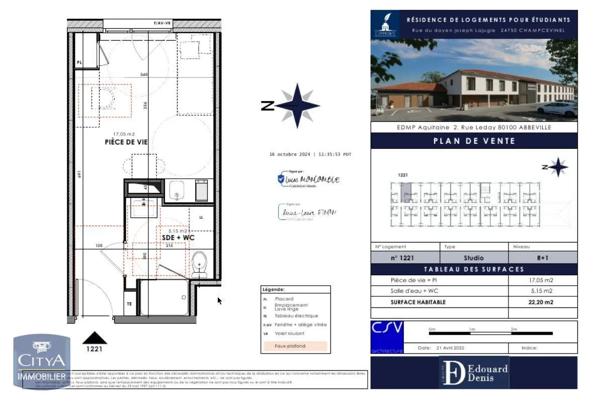 Appartement à louer 1 pièce 22.2m² Champcevinel (24750)