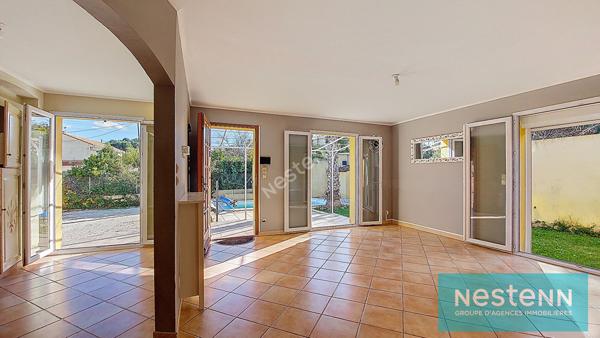 Maison Istres, plain-pied, type 5, 4 chambres, jardin, piscine, garage, proche centre ville