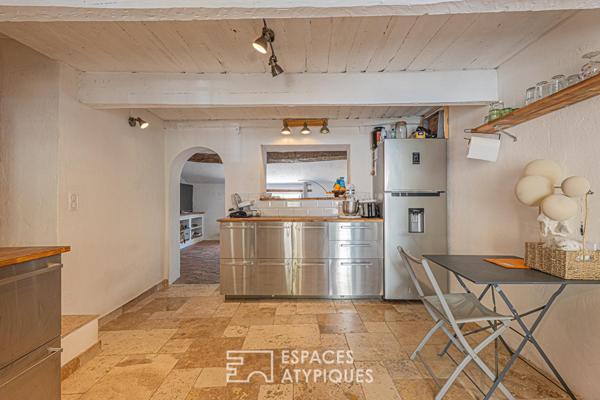 Maison de village en duplex avec vue mer à Magagnosc
