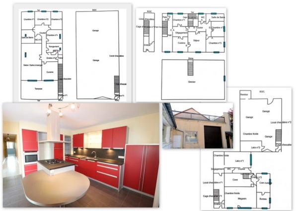 Secteur Ronchamp Champagney, Ensemble immobilier avec local commercial et appartements, garages dans hangar