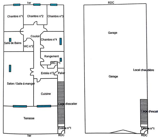 Secteur Ronchamp Champagney, Ensemble immobilier avec local commercial et appartements, garages dans hangar